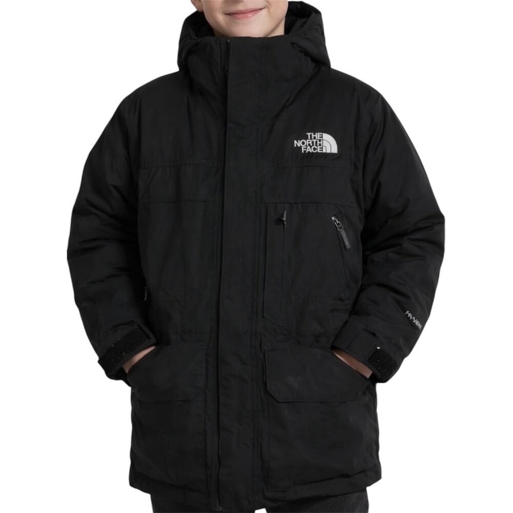 The North Face HyVent Down Jacket Full Zip High Neck Zip Pocket Black XS